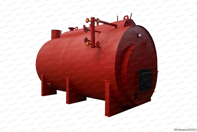 Паровой угольный котел 1500 кг в час с температурой 130 С